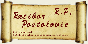 Ratibor Postolović vizit kartica